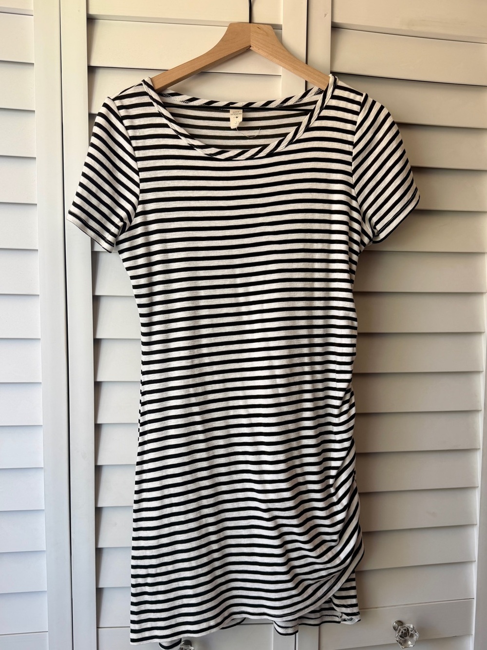 Black and White Striped Short Sleeve Tee